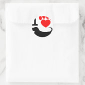 Sticker Rond Pont du coeur (Sac)