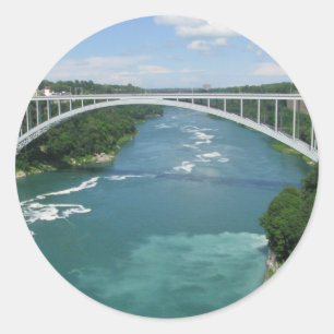 Sticker Rond Pont en arc-en-ciel, chutes du Niagara
