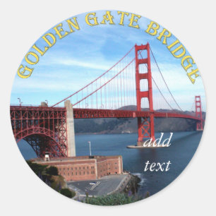 Sticker Rond Pont Golden Gate