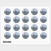 Sticker Rond Pont Golden Gate (Feuille)