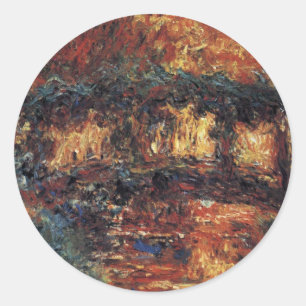 Sticker Rond Pont japonais par Claude Monet, Beaux-Arts Vintage