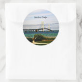 Sticker Rond Pont Mackinac, île Mackinac (Sac)