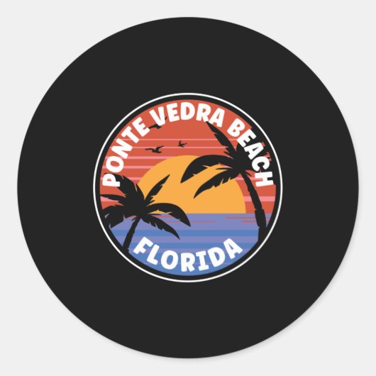 Sticker Rond Ponte Vedra Beach - Florida Sunrise (Devant)