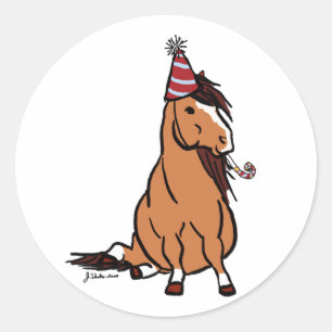 Sticker Rond Pony du Parti Rouge
