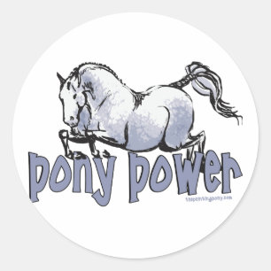 Sticker Rond Pony Power