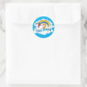 Sticker Rond Pony Power Unicorn (Sac)