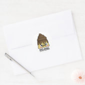Sticker Rond Poo-ding Funny Poop Pudding Pun (Enveloppe)