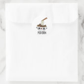 Sticker Rond Poo-don Funny Udon Pun (Sac)