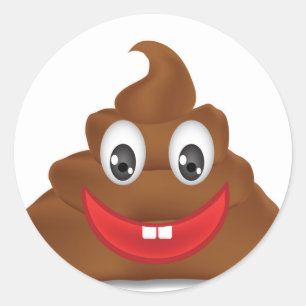 Sticker Rond poo emojis