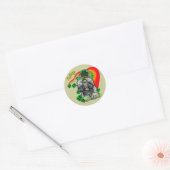 Sticker Rond Poodle de la Saint Patrick (Enveloppe)