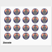 Sticker Rond Poodle Lover (Feuille)