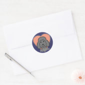 Sticker Rond Poodle Lover (Enveloppe)