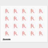 Sticker Rond Poodle miniature (Feuille)