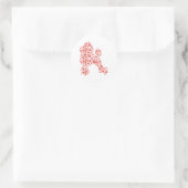 Sticker Rond Poodle miniature (Sac)
