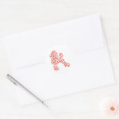 Sticker Rond Poodle miniature (Enveloppe)