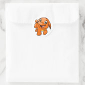 Sticker Rond Poogle Orange (Sac)