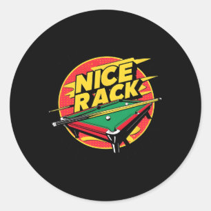 Sticker Rond Pool Shark Billard Nice Rack Funny Puns 8 Ball B
