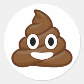 Sticker Rond poop emoji (Devant)
