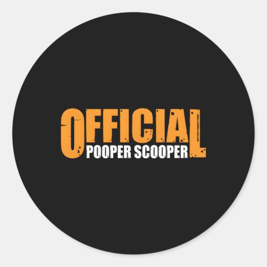 Sticker Rond Pooper Scooper officiel— (Devant)
