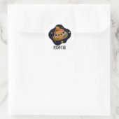 Sticker Rond Poopiter Funny Planet Jupiter Pun (Sac)