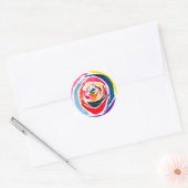 Sticker Rond Pop aquarelle rose Abstrait (Enveloppe)