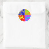 Sticker Rond Pop Art Basket (Sac)