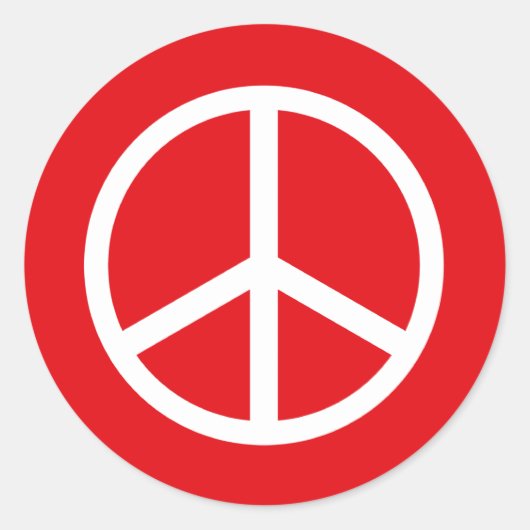 Sticker Rond Pop Art Christmas PEACE (Devant)