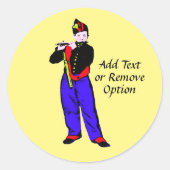 Sticker Rond Pop Art Little Flutist (Manet) (Devant)