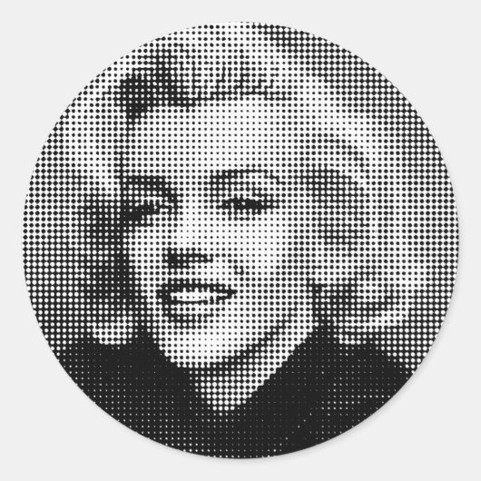 Sticker Rond Pop Art Marilyn (Devant)