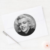 Sticker Rond Pop Art Marilyn (Enveloppe)
