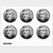 Sticker Rond Pop Art Marilyn (Feuille)