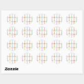 Sticker Rond Pop Art Martinis (Feuille)