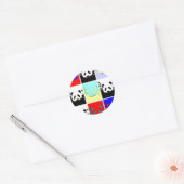 Sticker Rond Pop Art Panda (Enveloppe)