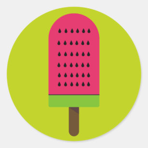 Sticker Rond Pop art popsicle fruity watermelon