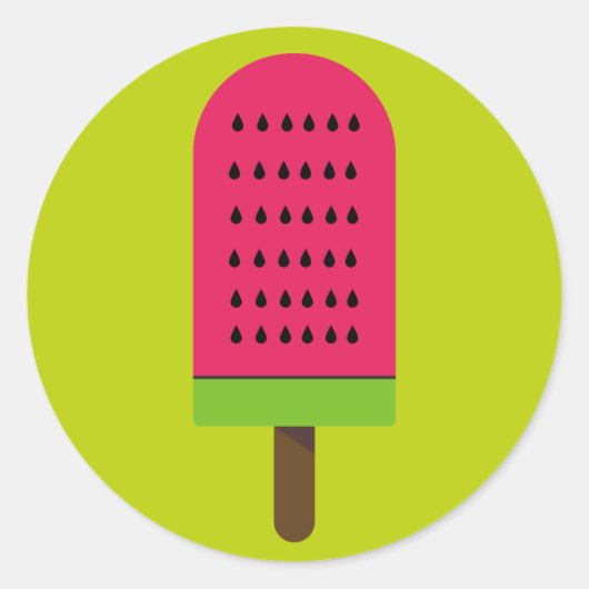 Sticker Rond Pop art popsicle fruity watermelon (Devant)