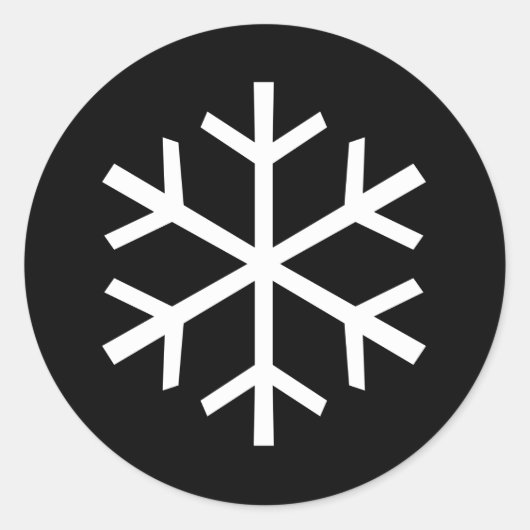 Sticker Rond Pop Art Snowflakes (Devant)