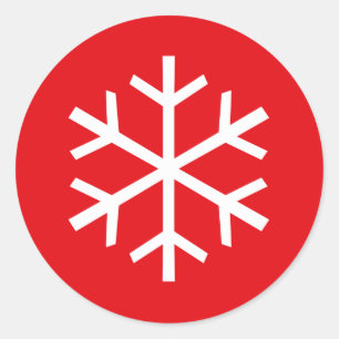 Sticker Rond Pop Art Snowflakes