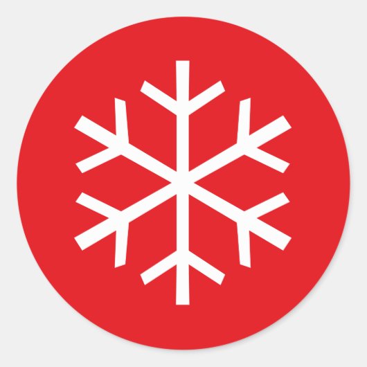 Sticker Rond Pop Art Snowflakes (Devant)