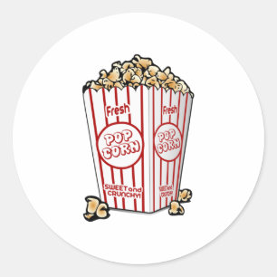 Sticker Rond Pop-corn movie