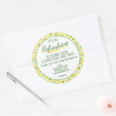 Sticker Rond Pop de citron d'été (Enveloppe)