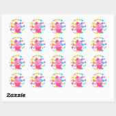 Sticker Rond Pop Heart Cupcake (Feuille)