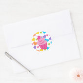 Sticker Rond Pop Heart Cupcake (Enveloppe)