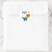 Sticker Rond Pop It Fidget Toys Dinosaur T-Rex Toddler Boys pop (Sac)