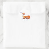 Sticker Rond POP PREND LE WEASEL par Jeff Willis Art (Sac)