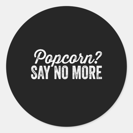 Sticker Rond Popcorn (Devant)