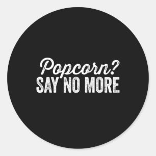 Sticker Rond Popcorn