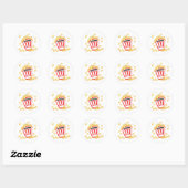 Sticker Rond Popcorn (Feuille)