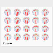 Sticker Rond Popcorn (Feuille)