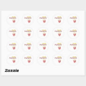 Sticker Rond Popcorn frais (Feuille)