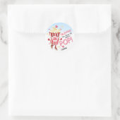 Sticker Rond Popcorn Love Funny (Sac)